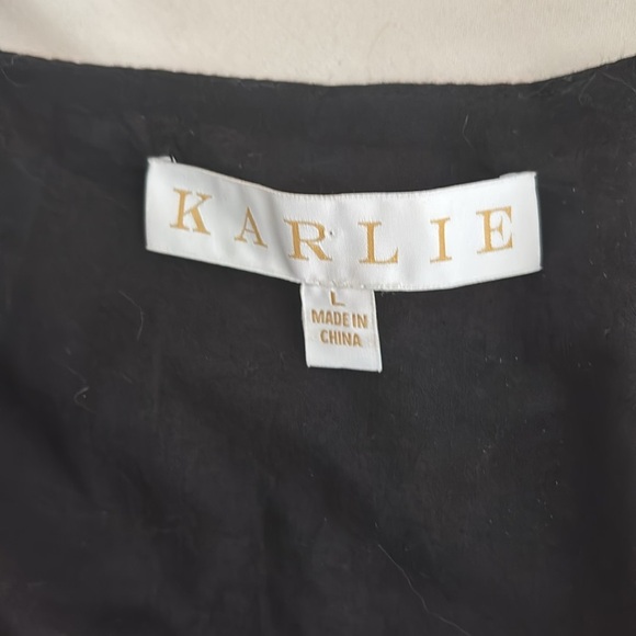 KARLIE Evermore floral puff sleeve dress size L - Picture 7 of 8